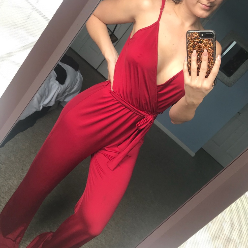 Red jumpsuit